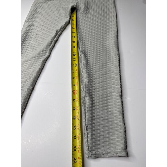 Shein Womens Textured Gray Stretch Leggings M - Picture 5 of 6